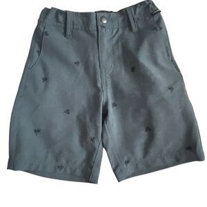 EUC! Volcom Blue Hybrid Shorts w/Blue Bird of Paradise Print- Size 6